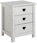 VIPACK Fehérre lakkozott éjjeliszekrény Vipack Amori 45 x 40 cm (AMNA1314)