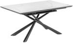 Kave Home Fehér üveg összecsukható étkezőasztal Kave Home Theone márvány dekorral 160-210 x 90 cm (LF-CC5167K33)