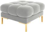 MICADONI MAMAIA 60 x 60 cm-es világosszürke bársony puff arany talppal (MIC_POUF_E1_MAMAIA10)