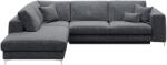 Devichy Rothe sötétszürke szövet sarokkanapé, bal 302 cm (DEVICHY-ROTHE-43A-4L)