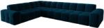 MICADONI Sötétkék bársony sarokkanapé MICADONI Kendal 332 cm, bal (MIC_LC_L_121_F1_KENDAL5)