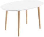 Kave Home Fehérre lakkozott összecsukható étkezőasztal Kave Home Oqui 140/220 x 90 cm (LF-EC307L33)