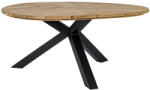 Bizzotto Teak kerti étkezőasztal Bizzotto Paldail 160 cm fekete alappal (BI-0804739)