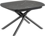 Kave Home Fekete márvány összecsukható étkezőasztal Kave Home Yodalia 130/190 x 100 cm (LF-CC5169K01)