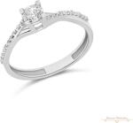 ÉkszerM Fehérarany Gyűrű (méret: 54) AU 82163