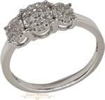 ÉkszerM Fehérarany Brill Köves Gyűrű (méret: 52) AU 85119