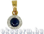 ÉkszerM Arany Medál Brilliáns és Zafír Kővel AU 34398