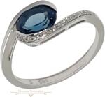 ÉkszerM Fehérarany Brill és Topáz Köves Gyűrű (méret: 58) AU 80482