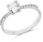 ÉkszerM Fehérarany Gyűrű (méret: 61) AU 77356