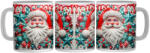  Piros és Zöld Porcelán Télapó - 3D Mintás Bögre (963266)
