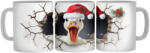  Mikulás sapkás kacsa - 3D Mintás Bögre (152264)