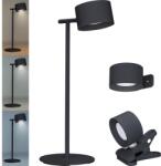 Solight WO68-B-LED Dimmelhető újratölthető lámpa 3in1 LED/4W/2000 mAh 3000/4000/6500K fekete WO68-B (SL1575)