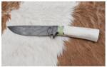 Jiří Čurda Exkluzív damaszkuszi kés 13 cm szerpentinit/rénszarvas agancs 616 (CU0011)