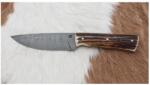 Jiří Čurda Damaszkuszi vadászkés 11 cm szarvas agancs 537 (CU0037)
