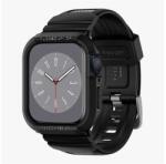 Spigen RUGGED ARMOR PRO pótszíj (egyedi méret, szilikon, ütésállóság + szilikon keret) FEKETE 062CS25324 (062CS25324)
