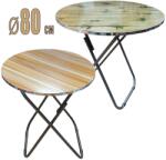  80 см. кръгла сгъваема маса декор Wood