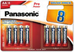 Panasonic Pro Power AA ceruza 1.5V szupertartós alkáli elemcsomag LR6PPG-8BW (LR6PPG-8BW)