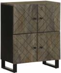 vidaXL Sideboard Fekete 60x33x75 cm tömörfa Mango (4017710)