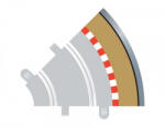 Scalextric Pályadarab SCALEXTRIC C8240 - Radius 1 Outer Border/Barriers (28-C8240)