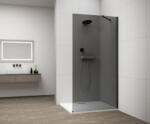 POLYSAN ESCA Walk-in zuhanyfal sötétített üveggel 1100x2100 mm, matt fekete ES1211-02 (ES1211-02)