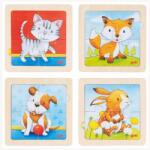 Goki 4 db-os Fa Puzzle Állatok (1 db), többféle (GK57327)