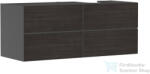 Hansgrohe XEVOLOS E 137x55 cm-es 4 fiókos fali szekrény pult nélkül, jobbos kivágású pulthoz, matt palaszürke/sötét tölgy 54241730 (54241730)