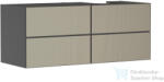 Hansgrohe XEVOLOS E 137x55 cm-es 4 fiókos fali szekrény pult nélkül, jobbos kivágású pulthoz, matt palaszürke/texturált bronz 54241390 (54241390)