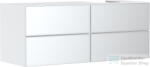 Hansgrohe XEVOLOS E 137x55 cm-es 4 fiókos fali szekrény pult nélkül, jobbos kivágású pulthoz, matt/metálfehér 54239320 (54239320)