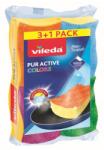 Vileda Mosogatószivacs, 3+1 db, VILEDA „Pur Active Colors „ (KHTV45)