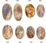  Cabochon Piatra Soarelui cu Piatra Lunii Naturala - Picatura - Oval - 23-41 x 13-23 x 5-12 mm - 1 Buc