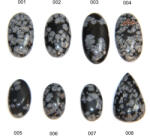  Cabochon Obsidian Fulg de Zapada Natural - Oval - Picatura - 21-31 x 13-19 x 5-7 mm - 1 Buc