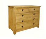 Dobos-Bútor Fenyő 5 fiókos komód - fenyobutor1 - 110 300 Ft