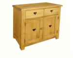Dobos-Bútor Fenyő 2 ajtós 2 fiókos komód - fenyobutor1 - 87 200 Ft