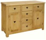 Dobos-Bútor Fenyő 2 ajtós 6 fiókos komód - fenyobutor1 - 161 700 Ft
