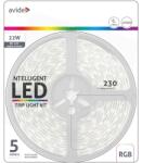 Avide ABLSBL12V5050-30RGB-IC65 LED szalag bliszter 12V 22W SMD5050 30LED címezhető IC RGB IP65 5m + Prg. távirányító (ABLSBL12V5050-30RGB-IC65)