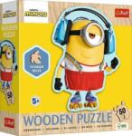 Trefl Puzzle din lemn pentru copii Trefl din 50 piese - Minionul nebun (20239) Puzzle