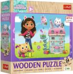 Trefl Puzzle din lemn pentru copii Trefl din 24 piese - Gabby și prietenii ei (20268) Puzzle