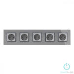 Smarthugo Ötös Sorolt Szürke Üvegkeretes Konnektor (sh5555554)