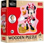 Trefl Puzzle din lemn pentru copii Trefl din 50 piese - Minnie Mouse fericită (20279) Puzzle