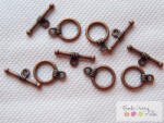  T-kapocs- vörös bronz kerek, 5 szett/cs T3