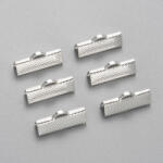  Szalagvégzáró 6db/cs - ezüst szín 20mm