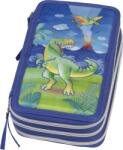 Faber-Castell Penar cu accesorii Faber-Castell - Dinozaur, cu 3 fermoare (573041) Penar