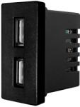 Luxion Modul Priza USB 2.4A 5V LUXION, Negru, LX-MP057B (LX-MP057B)