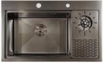 Anahita Chiuveta bucatarie inox neagra, smart, cu o cuva si spalator pahare, 780x480x220mm, Anahita (S005BL) Chiuveta