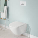 Villeroy & Boch Vas WC suspendat TwistFlush cu capac Soft Close și Quick Release, 56 x 37 x 35, 5 cm, alb, Subway 3.0, Villeroy&Boch (50320676)