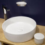 Fluminia Lavoar baie pe blat Havana, alb rotund din ceramica, diametru 40, Fluminia (50322304)