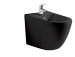Anahita Bideu suspendat Eternity, negru, din ceramica sanitara, Anahita (BID1016MB)