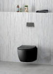 Bescrisa Vas WC suspendat Rimless cu capac Slim Soft Close, 48, 5 x 36, 5 x 37 cm, negru mat, Magenta S02010106PN (50322948)