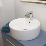 Fluminia Lavoar baie pe blat IBIZA GRANDE NEW, rotund, alb din ceramica 46.5cm Fluminia (50314478)
