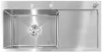 Anahita Chiuveta bucatarie inox, satin, cu dozator detergent, 1 cuva și picurator, 780x480x220mm, Anahita (B007ST) Chiuveta